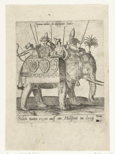 Indianie na słoniu bojowym autorstwa Abraham de Bruyn (attributed to)