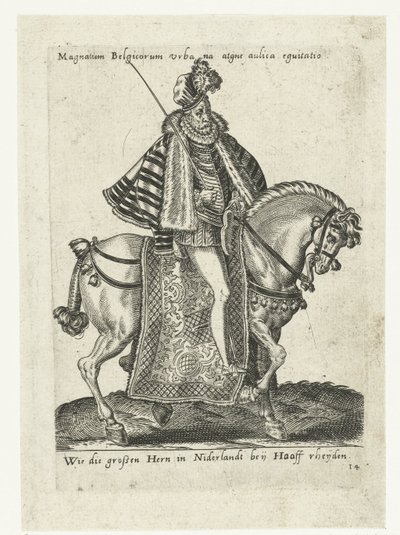 Holenderski dżentelmen na koniu autorstwa Abraham de Bruyn (attributed to)