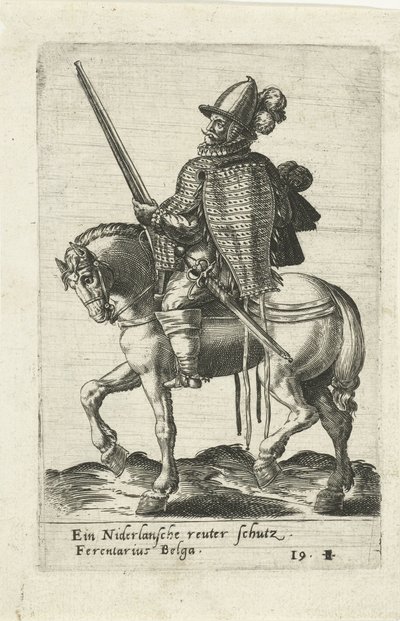 Holenderski jeździec z karabinem autorstwa Abraham de Bruyn (attributed to)