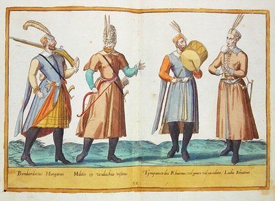 Stroje z XVI wieku z „Omnium Poene Gentium Imagines”, wydanej w Kolonii autorstwa Abraham de Bruyn