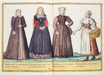 Stroje z XVI wieku z „Omnium Poene Gentium Imagines”, wydanej w Kolonii autorstwa Abraham de Bruyn