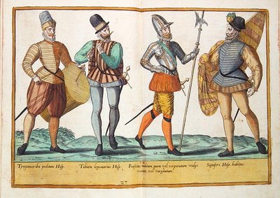 Stroje z XVI wieku z „Omnium Poene Gentium Imagines”, wydanej w Kolonii autorstwa Abraham de Bruyn