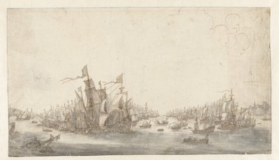 Bitwa morska pod Duins autorstwa Abraham de Verwer