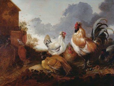 Drób w zagrodzie autorstwa Abraham van Calraet