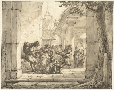 Rynek w mieście autorstwa Abraham van Strij (I)