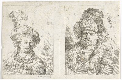 Dwa męskie popiersia autorstwa Abraham van Strij (I)