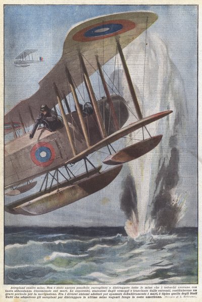 Samoloty przeciwko minom autorstwa Achille Beltrame