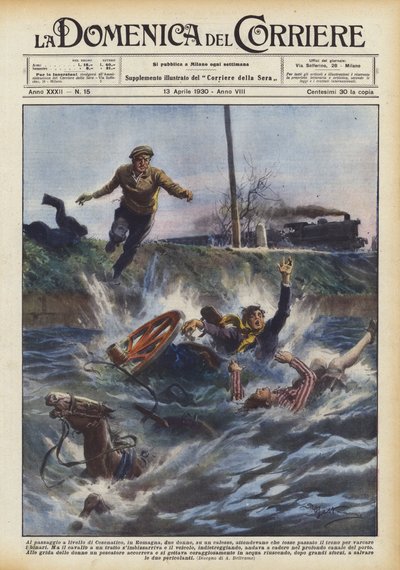Na przejeździe kolejowym w Cesenatico w Romanii dwie kobiety na koncercie czekały na to? autorstwa Achille Beltrame