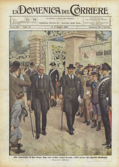 Na konferencji w San Remo autorstwa Achille Beltrame