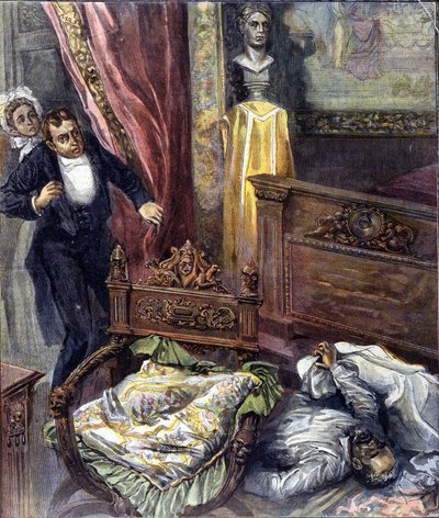 Emile Zola zmarł w 1902 (1840 - 1902) francuski pisarz. autorstwa Achille Beltrame