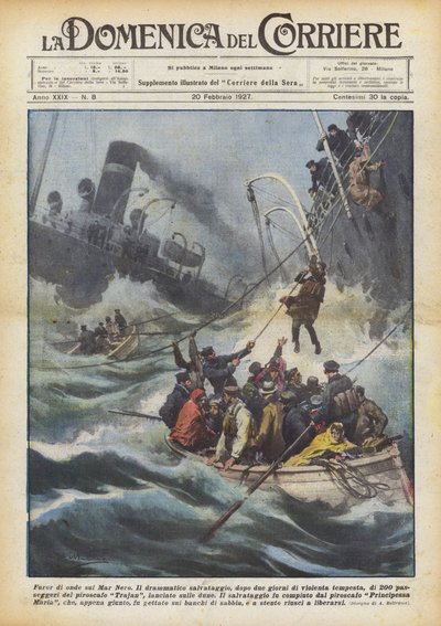 Furia fal na Morzu Czarnym autorstwa Achille Beltrame