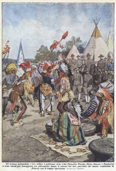 Indianie świętują swoich weteranów autorstwa Achille Beltrame