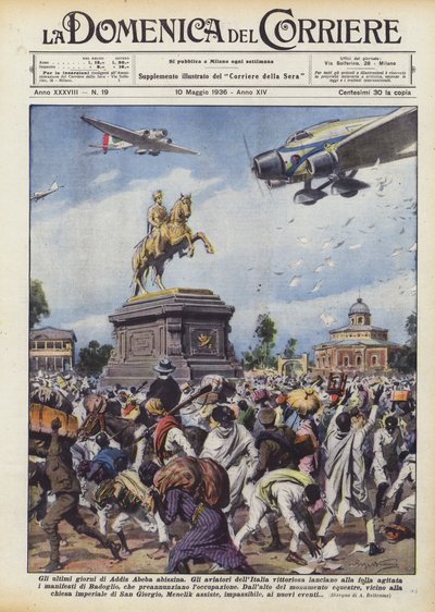 Ostatnie dni abisyńskiego Addis Abeba autorstwa Achille Beltrame