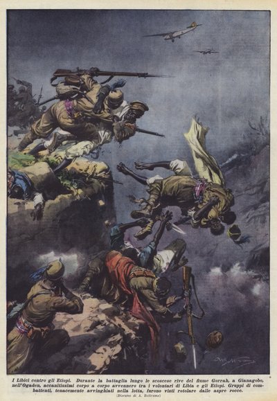 Libijczycy przeciwko Etiopczykom autorstwa Achille Beltrame
