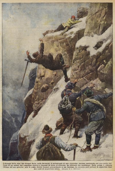 Tragedie Alp autorstwa Achille Beltrame
