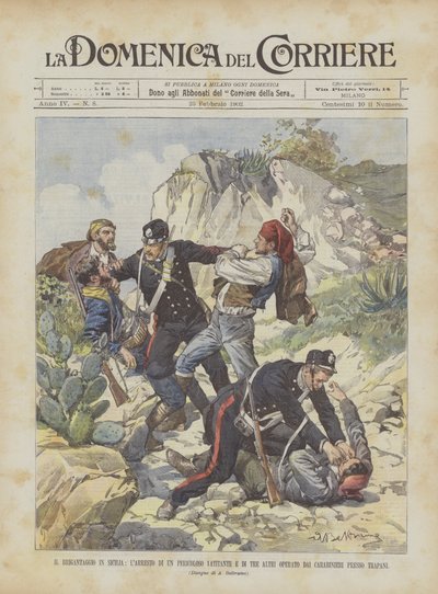 Brygada na Sycylii, aresztowanie niebezpiecznego zbiega i trzech innych operowanych? autorstwa Achille Beltrame
