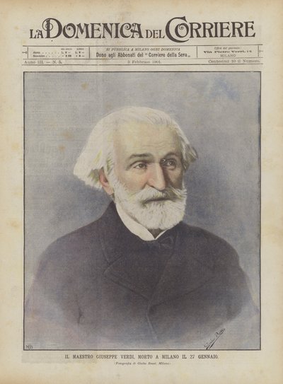 Maestro Giuseppe Verdi, który zmarł 27 stycznia w Mediolanie autorstwa Achille Beltrame