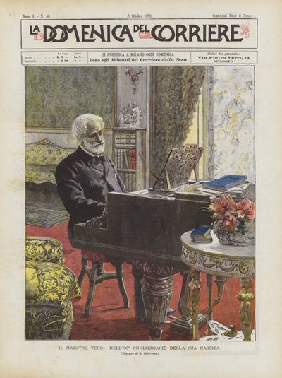 Maestro Verdi w 86. rocznicę urodzin autorstwa Achille Beltrame