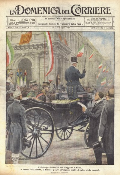 Książę koronny Japonii w Rzymie autorstwa Achille Beltrame