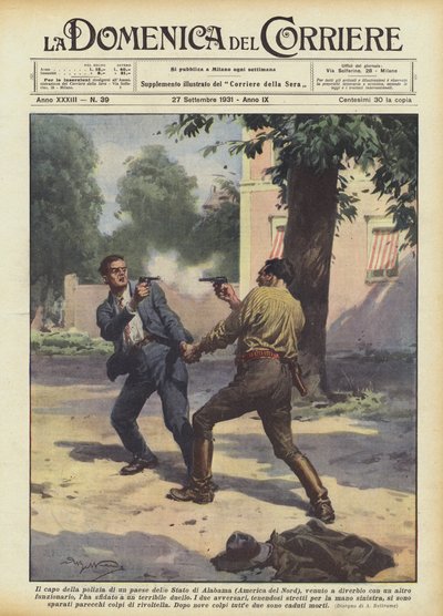 Szef policji z kraju w stanie Alabama (Ameryka Północna), pokłócił się z? autorstwa Achille Beltrame