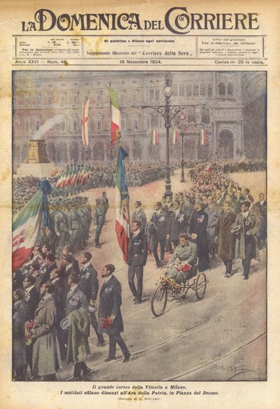 Wielka procesja zwycięstwa w Mediolanie autorstwa Achille Beltrame