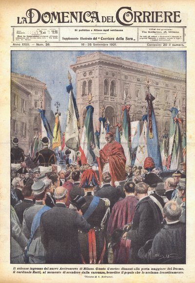 Uroczyste wejście nowego arcybiskupa Mediolanu autorstwa Achille Beltrame