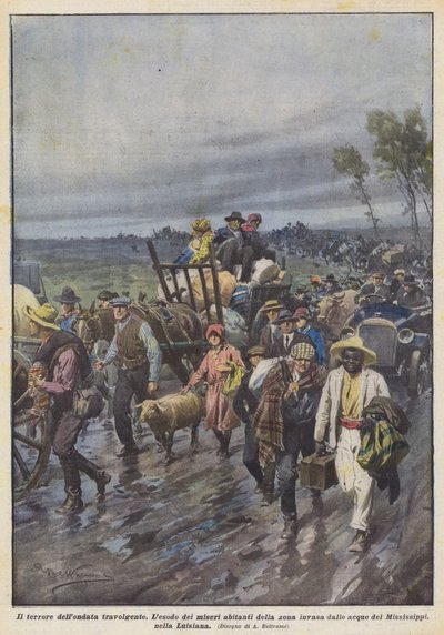 Strach przed przytłaczającą falą autorstwa Achille Beltrame