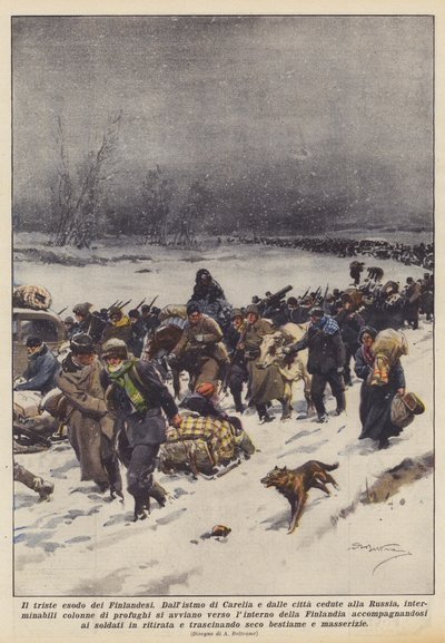 Smutny exodus Finów autorstwa Achille Beltrame