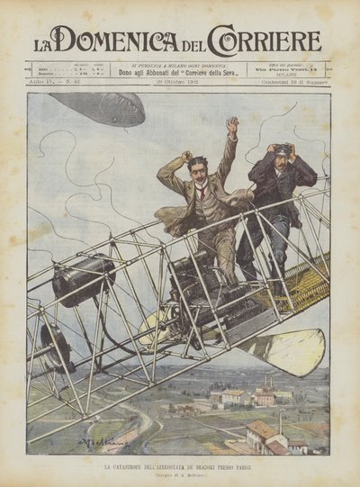 Katastrofa balonowa Bradskiego w Paryżu autorstwa Achille Beltrame