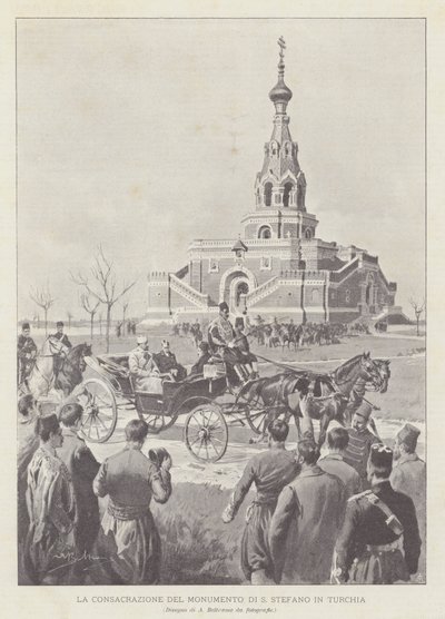 Konsekracja pomnika św. Szczepana w Turcji autorstwa Achille Beltrame