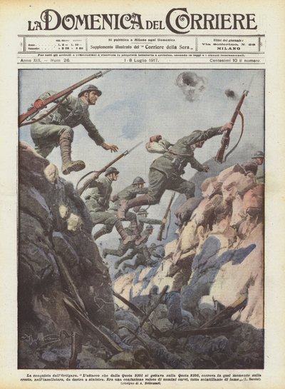 Podbój Ortigara autorstwa Achille Beltrame