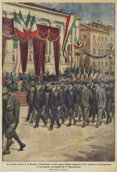 Wielkie zgromadzenie Belluno autorstwa Achille Beltrame
