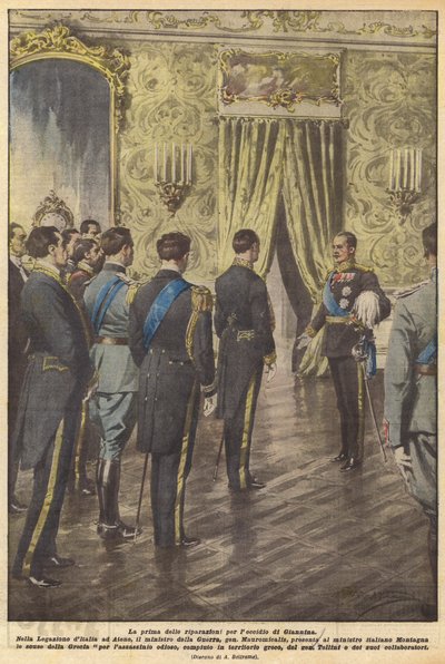 Pierwsza z napraw leccidio di Giannina autorstwa Achille Beltrame
