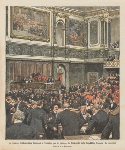Spotkanie Zgromadzenia Narodowego w Wersalu z okazji wyborów Prezydenta Republiki? autorstwa Achille Beltrame