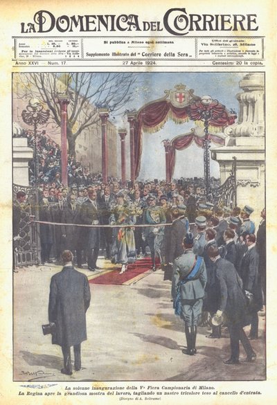 Uroczysta inauguracja Va Fiera Campionaria di Milano autorstwa Achille Beltrame