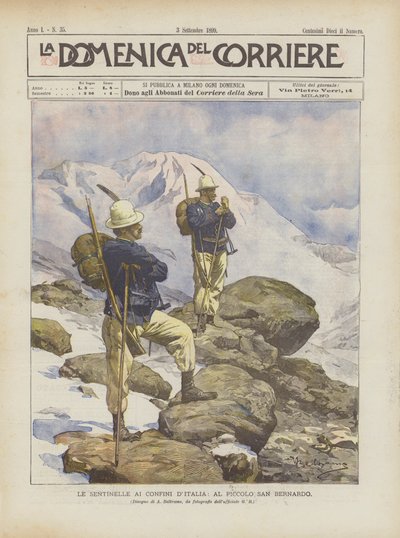 Le Sentinelle Ai Confini DItalia, Al Piccolo San Bernardo autorstwa Achille Beltrame