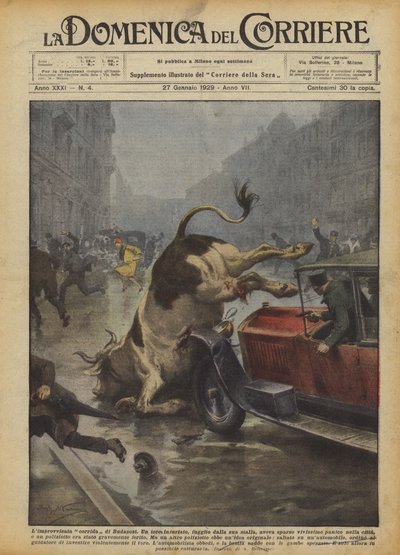 Improwizowana walka byków w Budapeszcie autorstwa Achille Beltrame