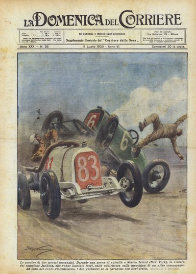 Starcie dwóch mechanicznych potworów autorstwa Achille Beltrame