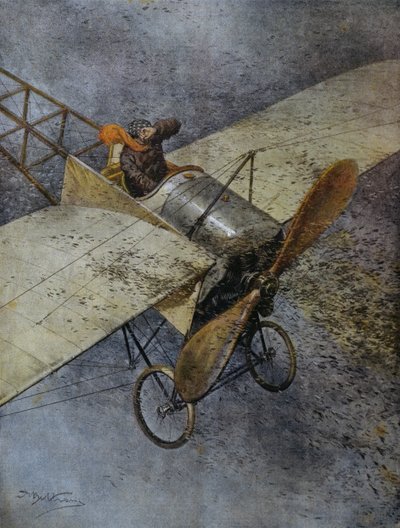Samolot Mauvaise rozbija się po uderzeniu przez roje szarańczy niedaleko Madrytu, Hiszpania, ilustracja Achille Beltrame z La Domenica del Corriere, 3 czerwca autorstwa Achille Beltrame