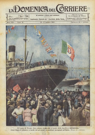 W porcie Triest autorstwa Achille Beltrame