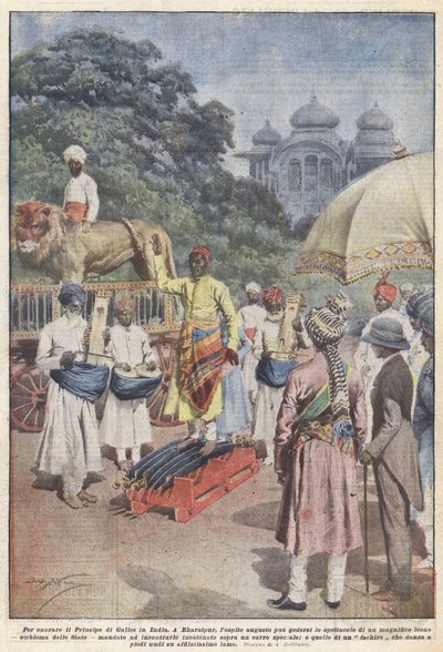 Aby uhonorować księcia Walii w Indiach autorstwa Achille Beltrame