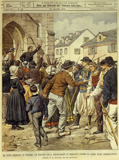 Walka religijna we Francji, 13 kwietnia autorstwa Achille Beltrame