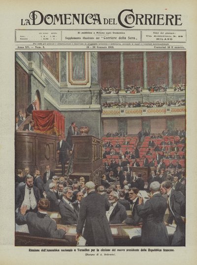 Spotkanie Zgromadzenia Narodowego w Wersalu z okazji wyboru nowego prezydenta Republiki Francuskiej autorstwa Achille Beltrame