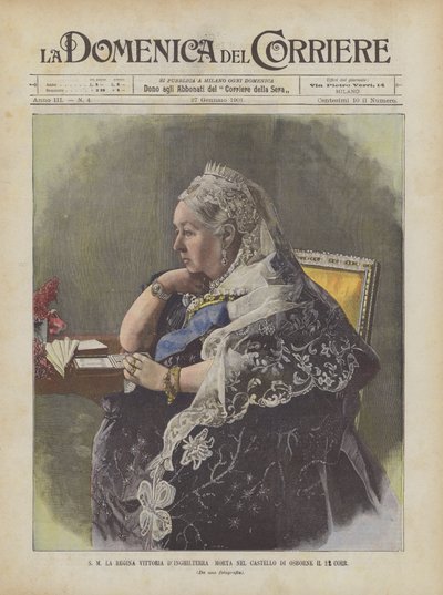 HM Queen Victoria zmarła w Anglii w zamku Osborne na 22. Corr autorstwa Achille Beltrame