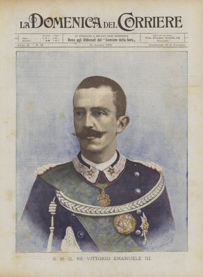 S M Król Vittorio Emanuele III autorstwa Achille Beltrame