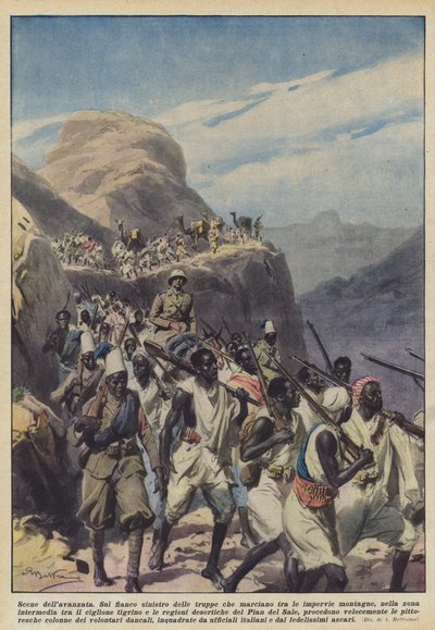 Scena dellavanzata autorstwa Achille Beltrame