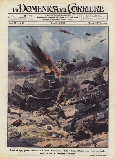 Codzienne sceny wokół Tobruku autorstwa Achille Beltrame