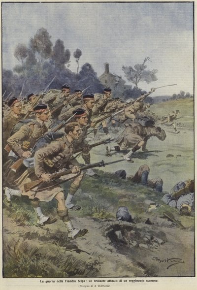 Wojna we Flandrii autorstwa Achille Beltrame