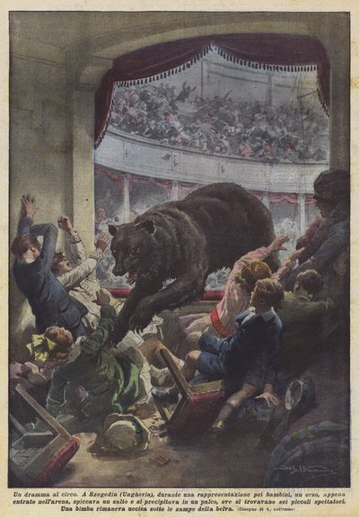 Dramat cyrkowy autorstwa Achille Beltrame