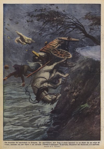 Dramat złej pogody w Irlandii autorstwa Achille Beltrame